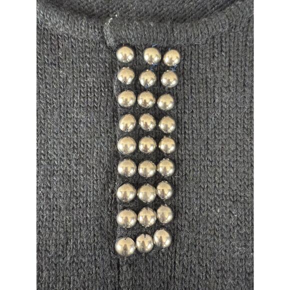 Guess Size XL Alpaca Wool Beaded Snap Button Knee Length Sweater Dress Black - Picture 5 of 11